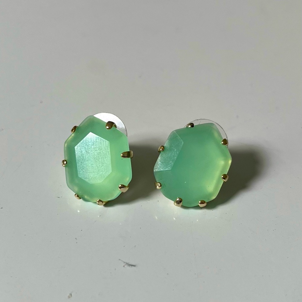 Kendra Scott Green Chalcedony Earrings
